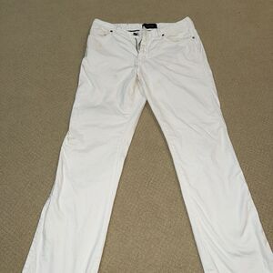 Ermenegildo Zegna Mens White Stretch Jeans Pants Size 33 Made in Romania
